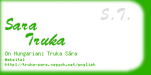 sara truka business card